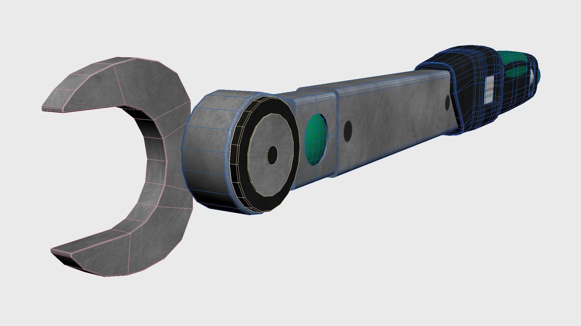 Torque Wrench Ratchet Low-poly 3D model_8