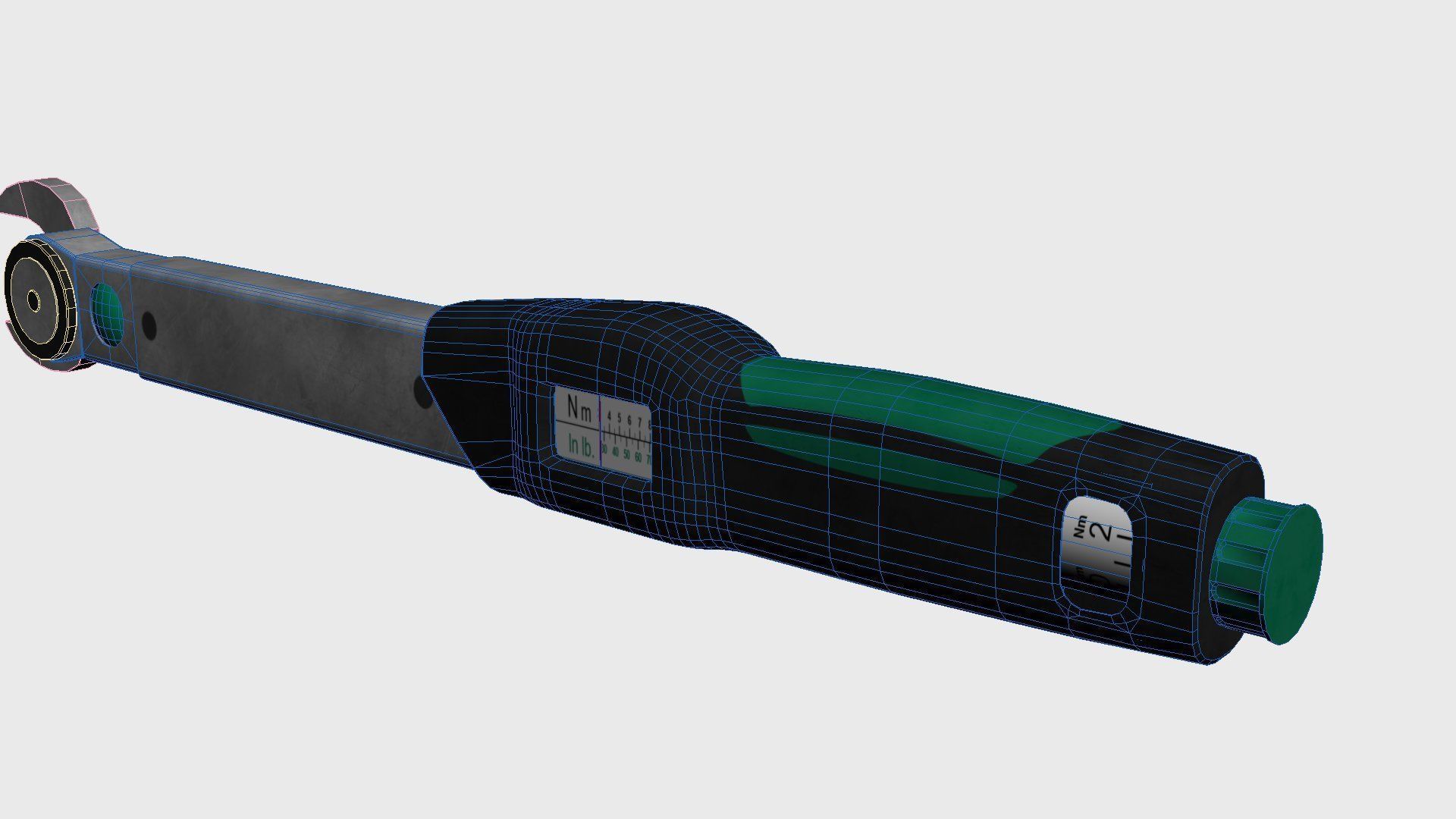 Torque Wrench Ratchet Low-poly 3D model_7