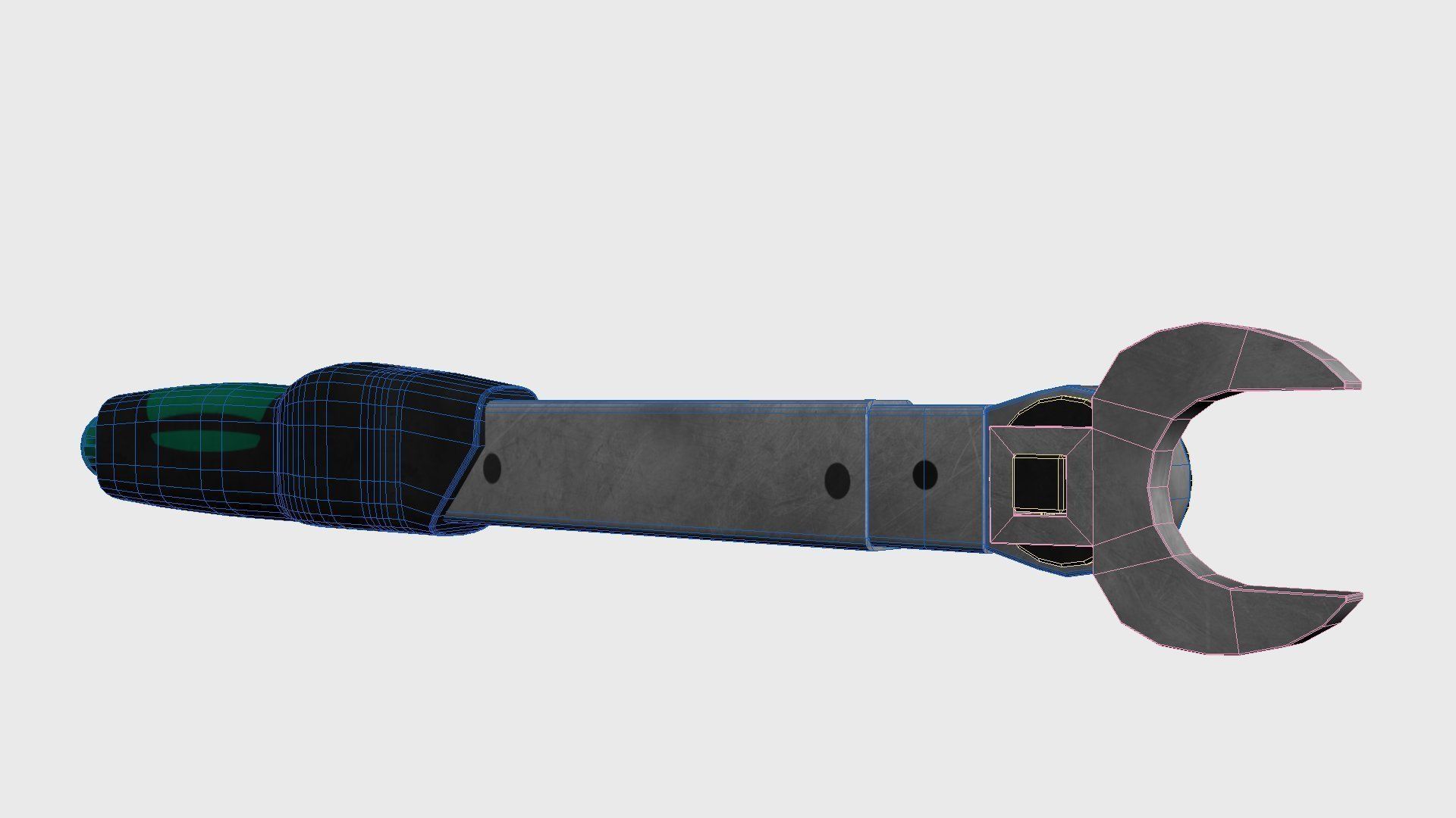 Torque Wrench Ratchet Low-poly 3D model_9