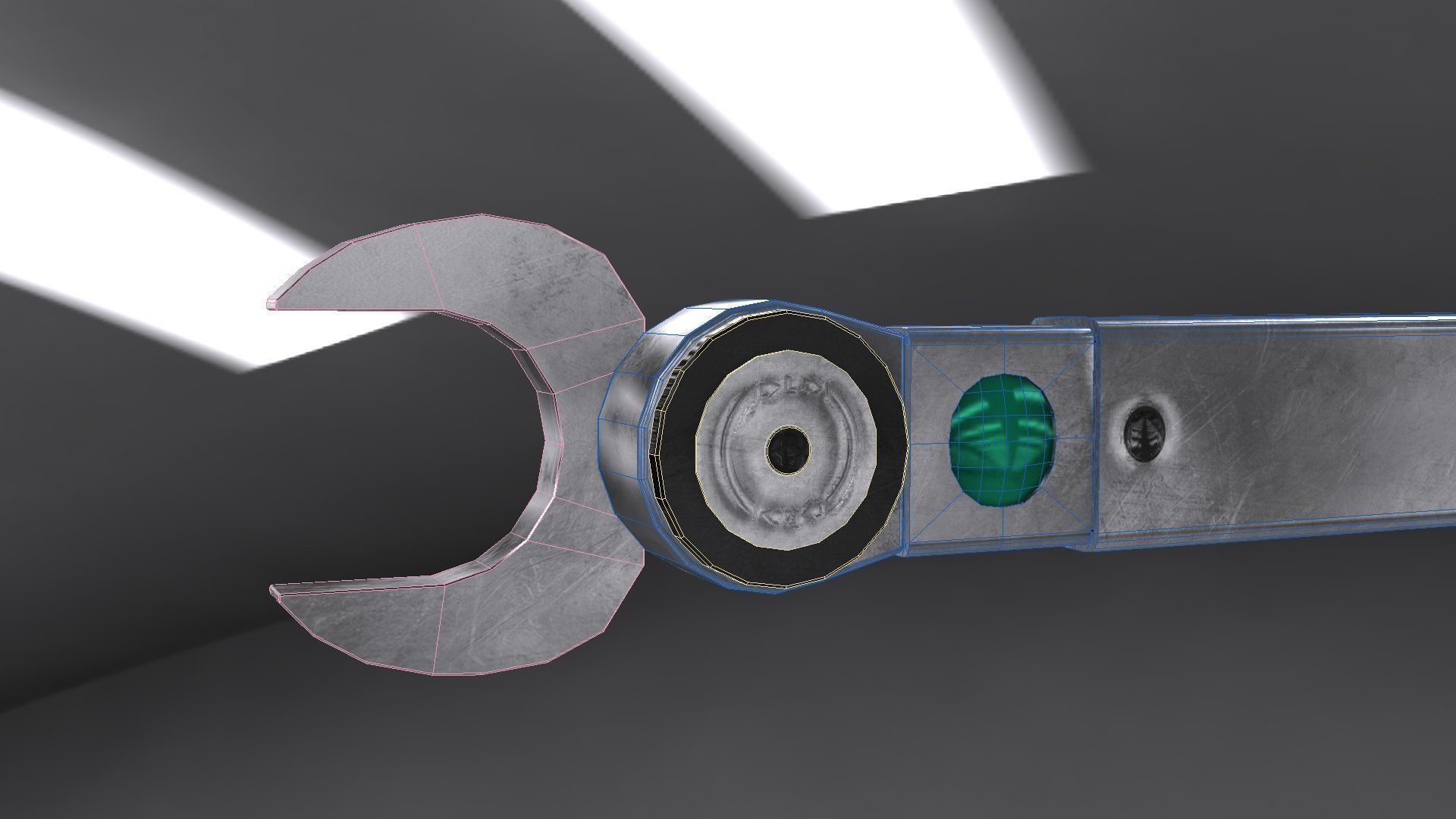 Torque Wrench Ratchet Low-poly 3D model_11