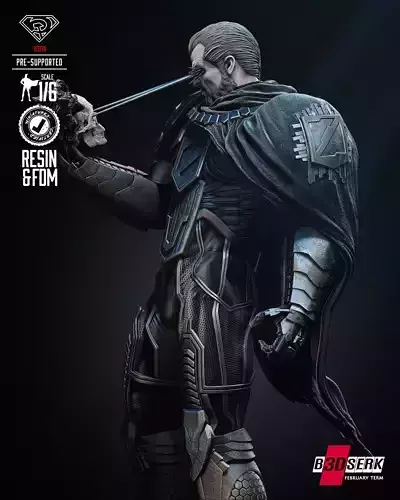 B3DSERK Zod Sculpture Tested for 3D printing 3D print model