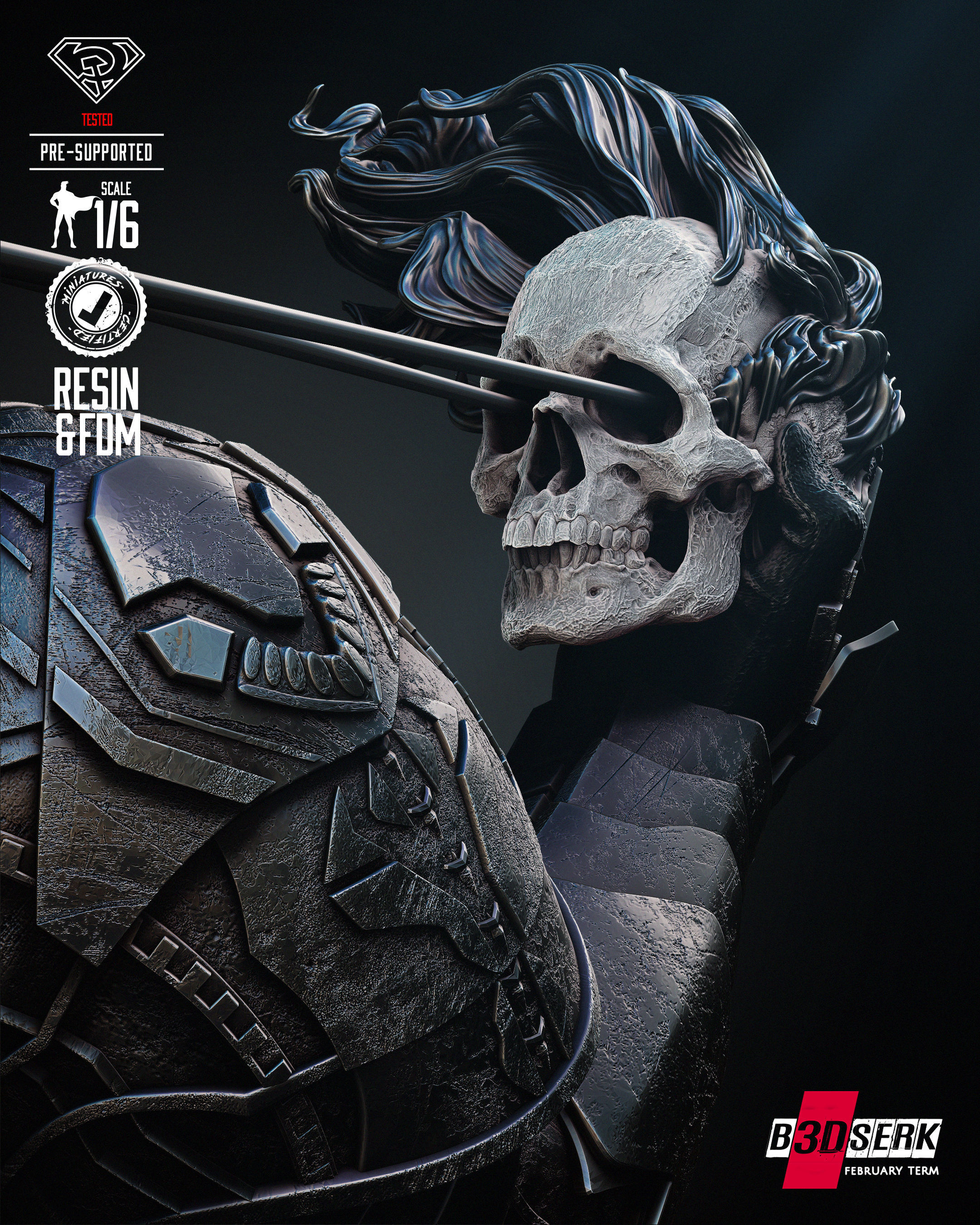 B3DSERK Zod Sculpture Tested for 3D printing 3D print model_30