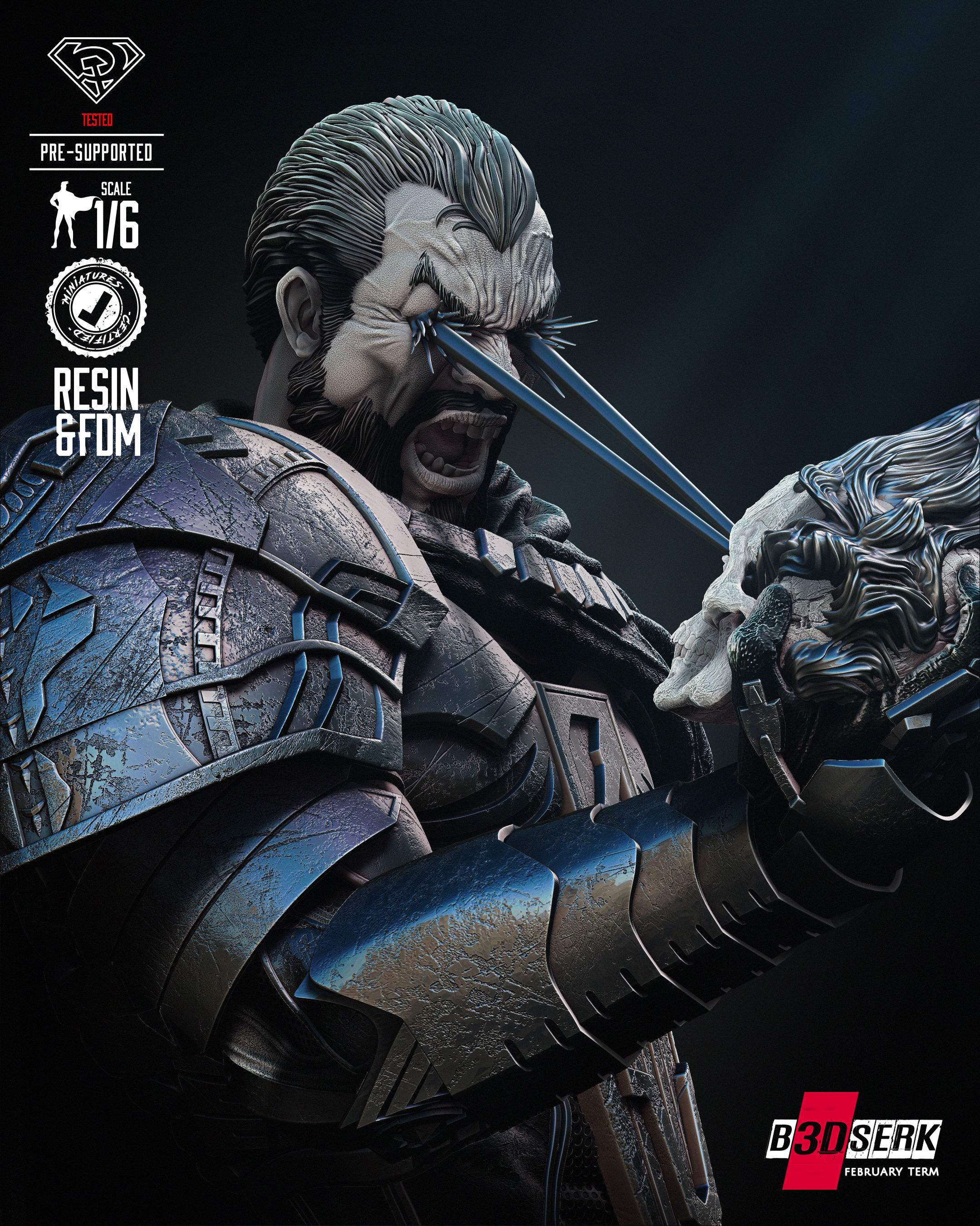 B3DSERK Zod Sculpture Tested for 3D printing 3D print model_27