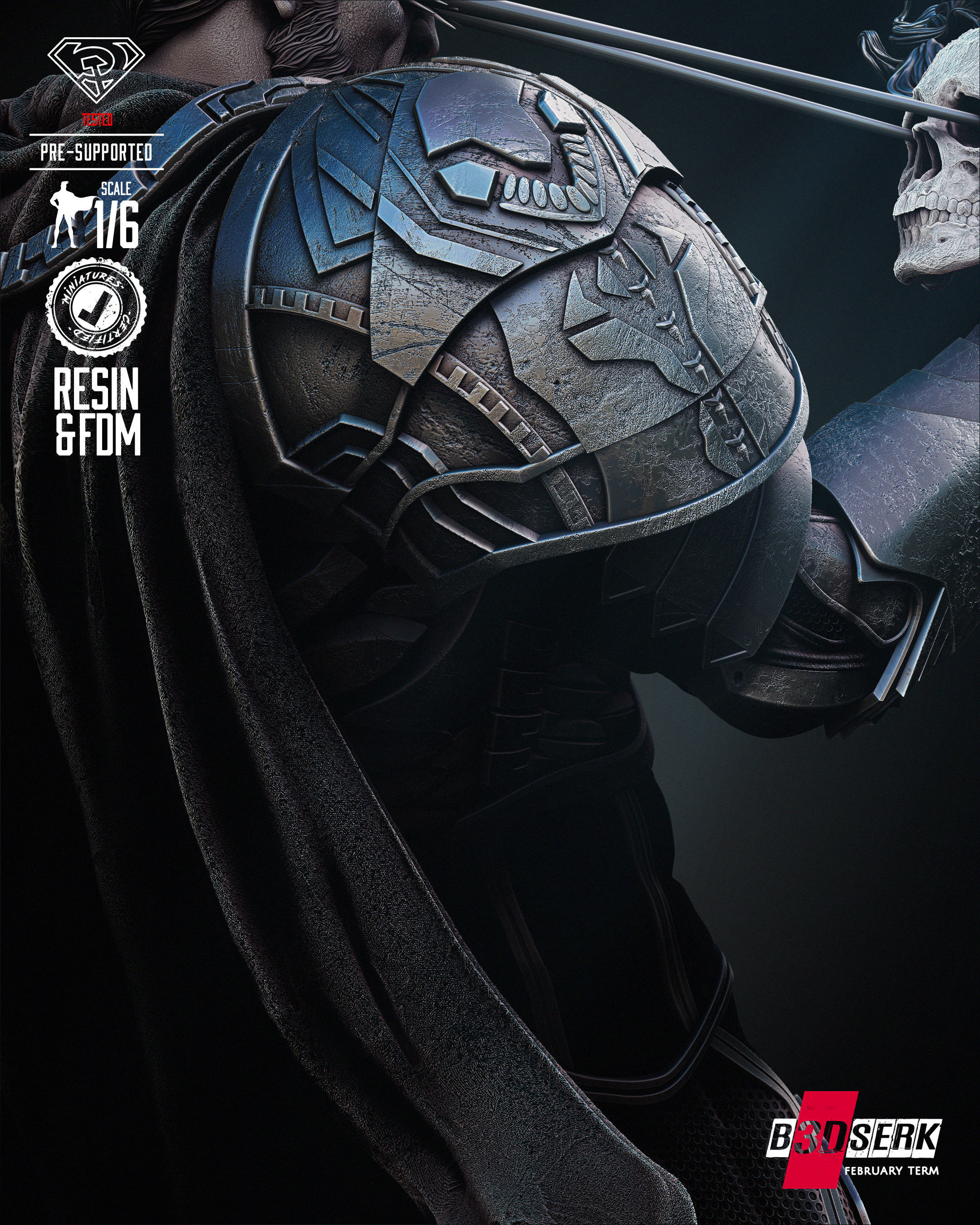 B3DSERK Zod Sculpture Tested for 3D printing 3D print model_28