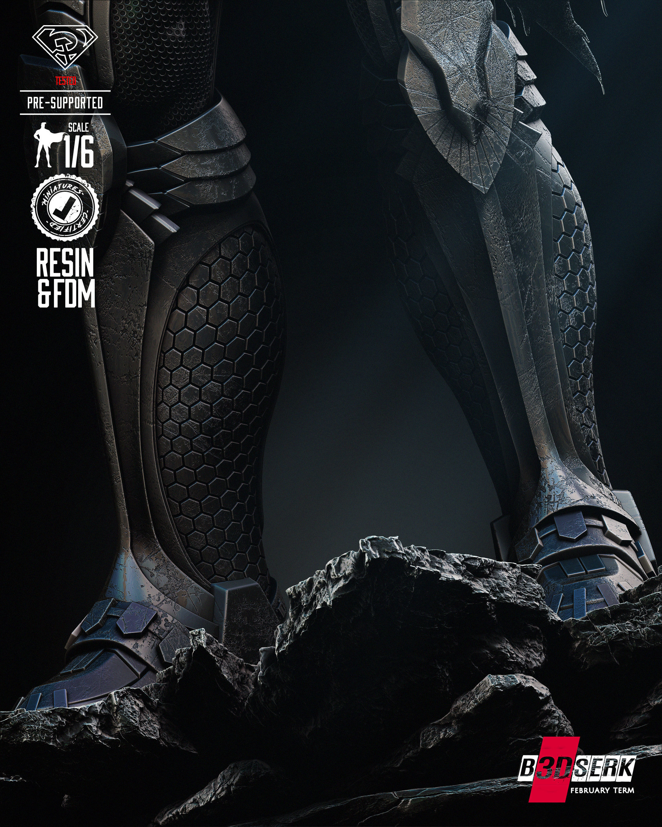 B3DSERK Zod Sculpture Tested for 3D printing 3D print model_14