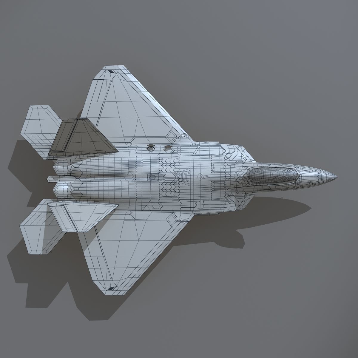 F 22 Raptor Low-poly 3D model_22