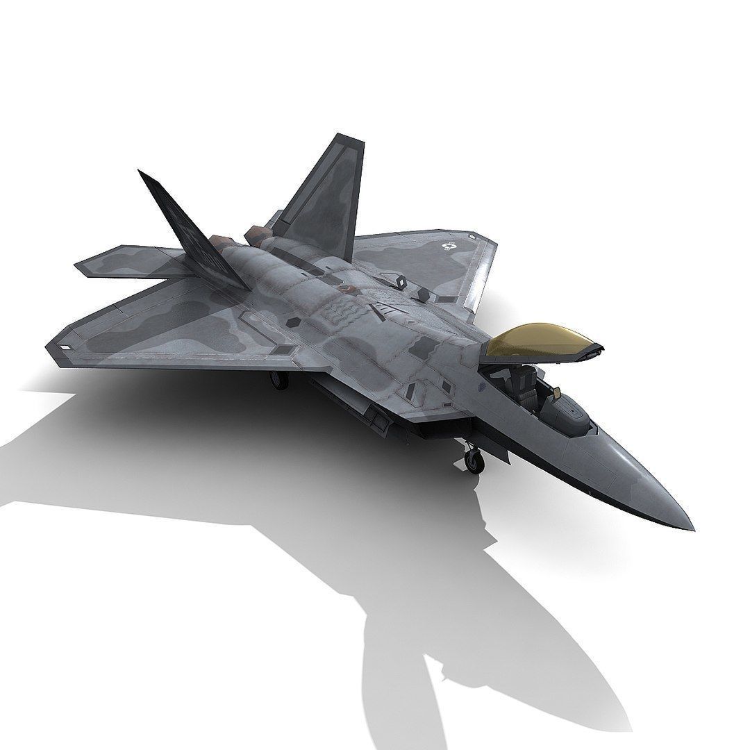 F 22 Raptor Low-poly 3D model_6