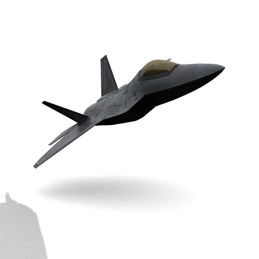 F 22 Raptor Low-poly 3D model_12