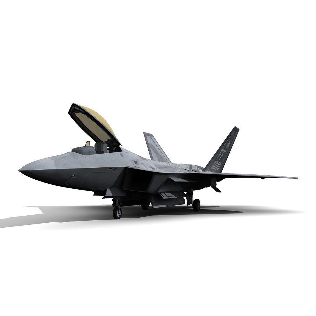 F 22 Raptor Low-poly 3D model_1