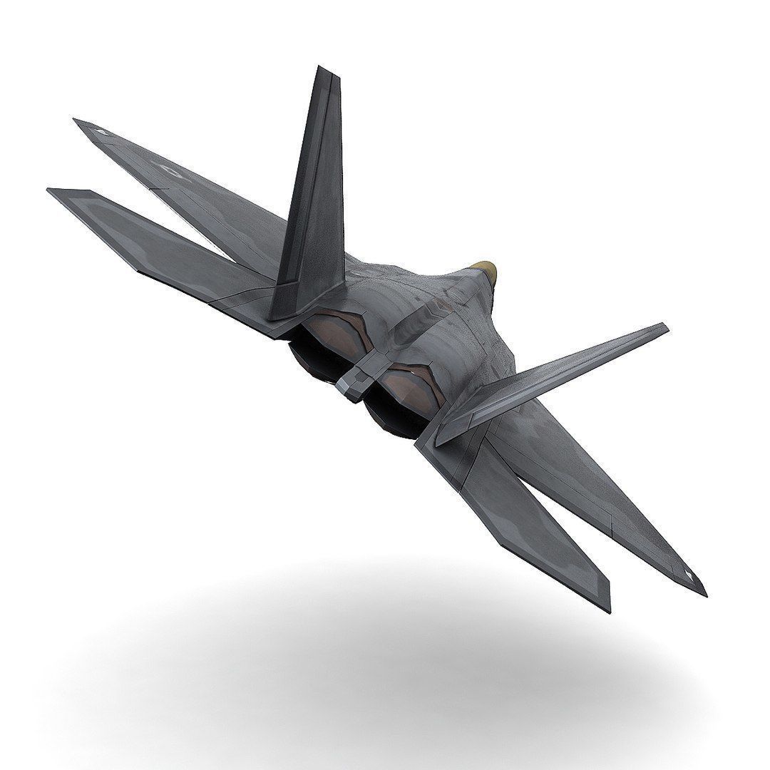 F 22 Raptor Low-poly 3D model_10