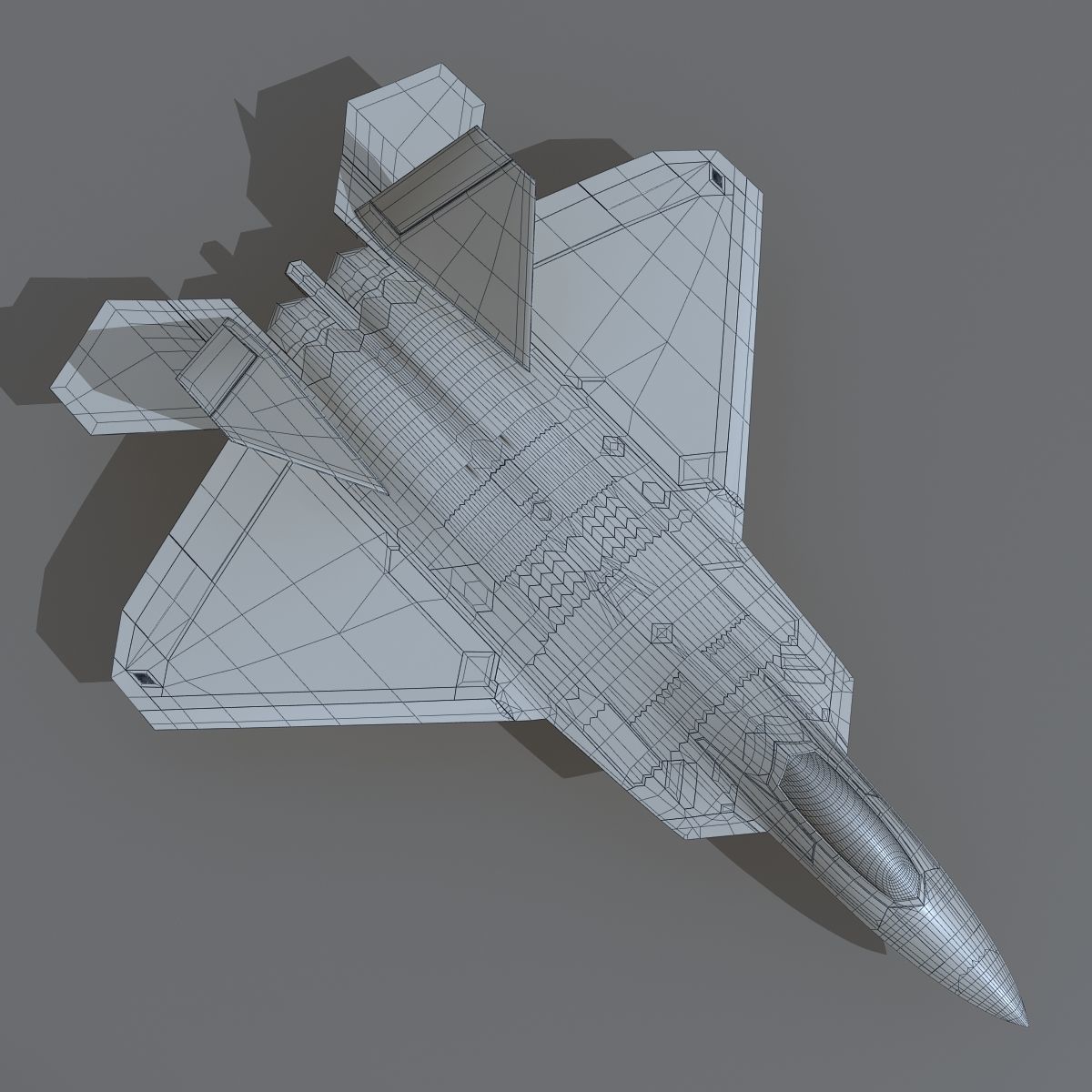 F 22 Raptor Low-poly 3D model_34
