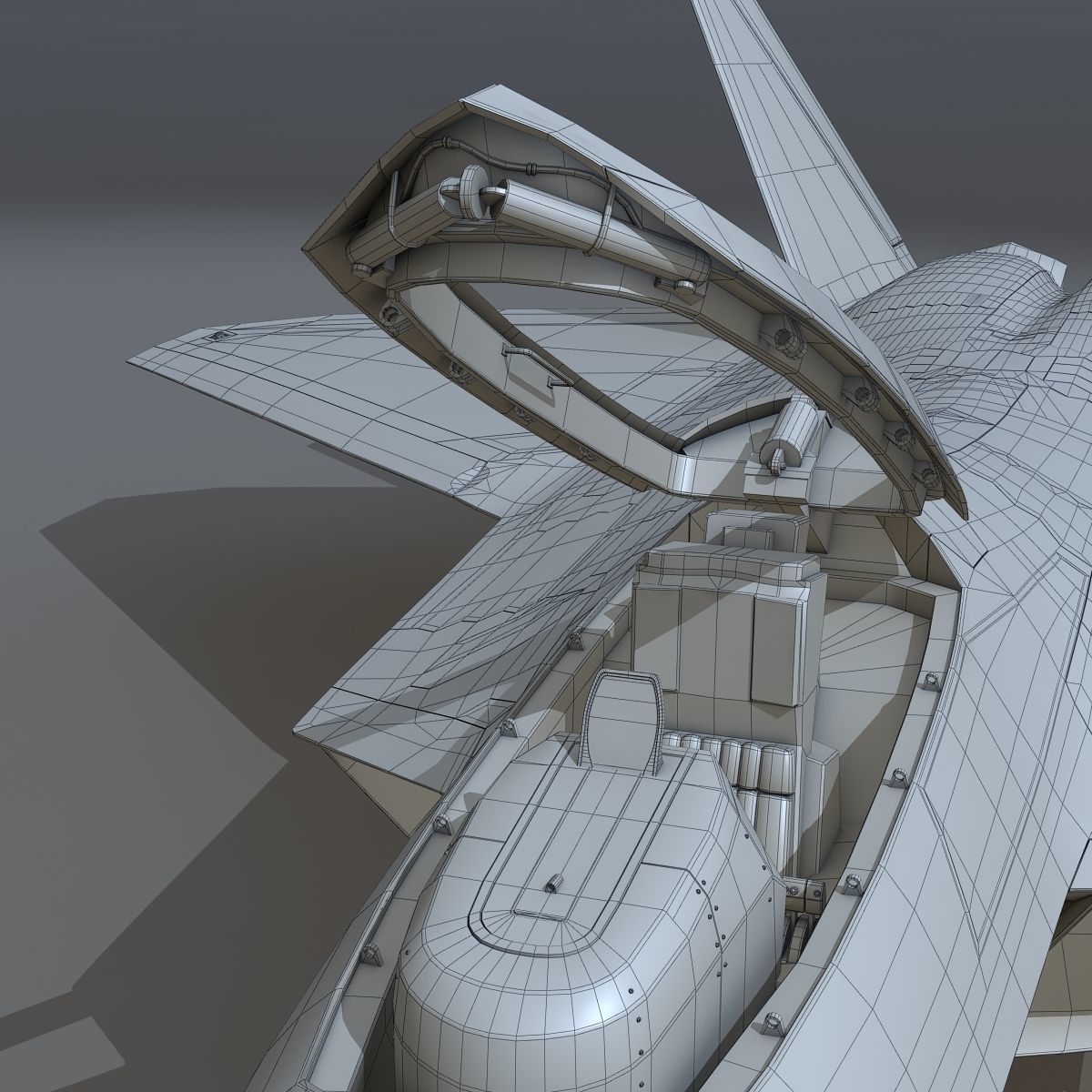 F 22 Raptor Low-poly 3D model_25