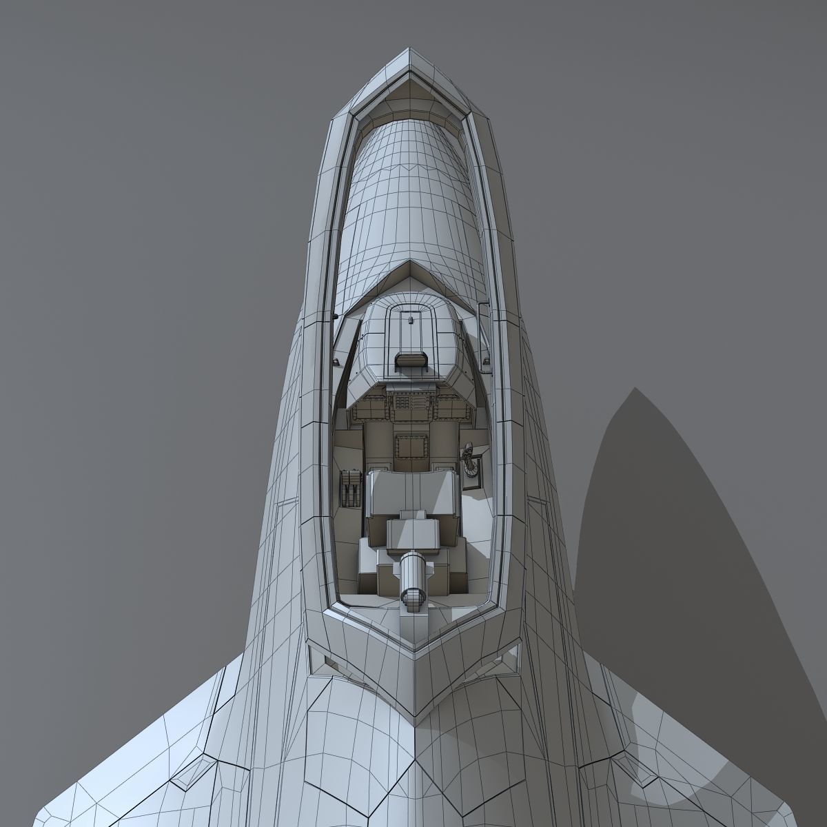 F 22 Raptor Low-poly 3D model_24