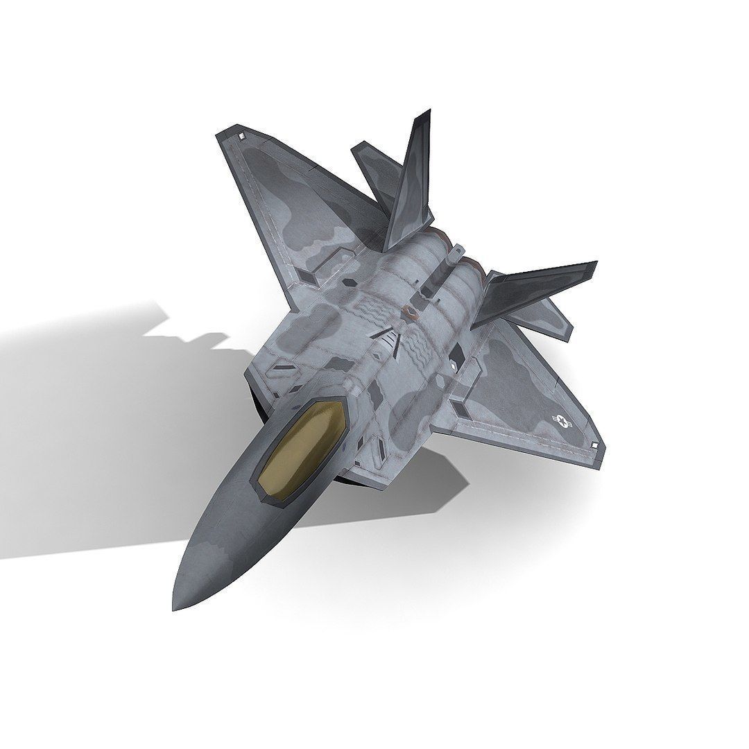 F 22 Raptor Low-poly 3D model_9