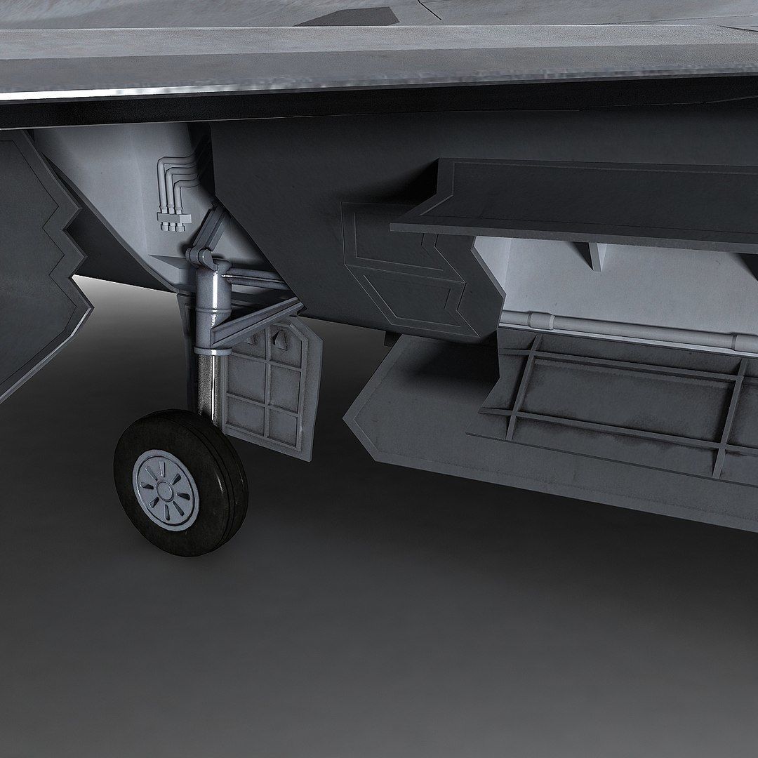 F 22 Raptor Low-poly 3D model_17