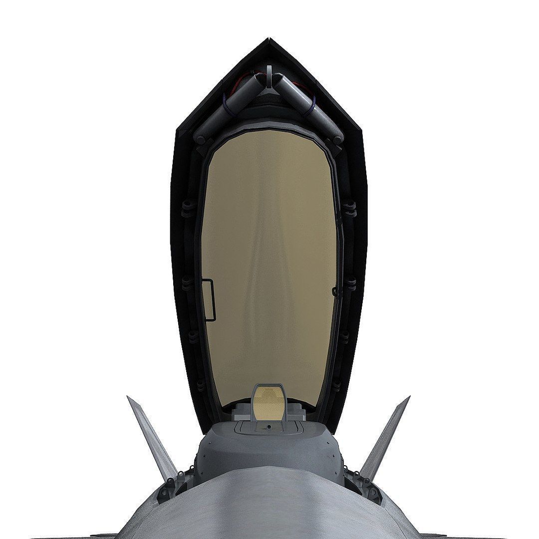 F 22 Raptor Low-poly 3D model_15