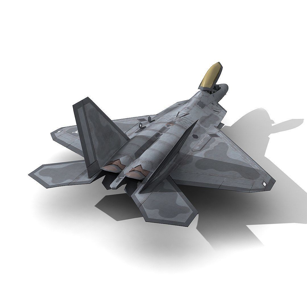 F 22 Raptor Low-poly 3D model_5