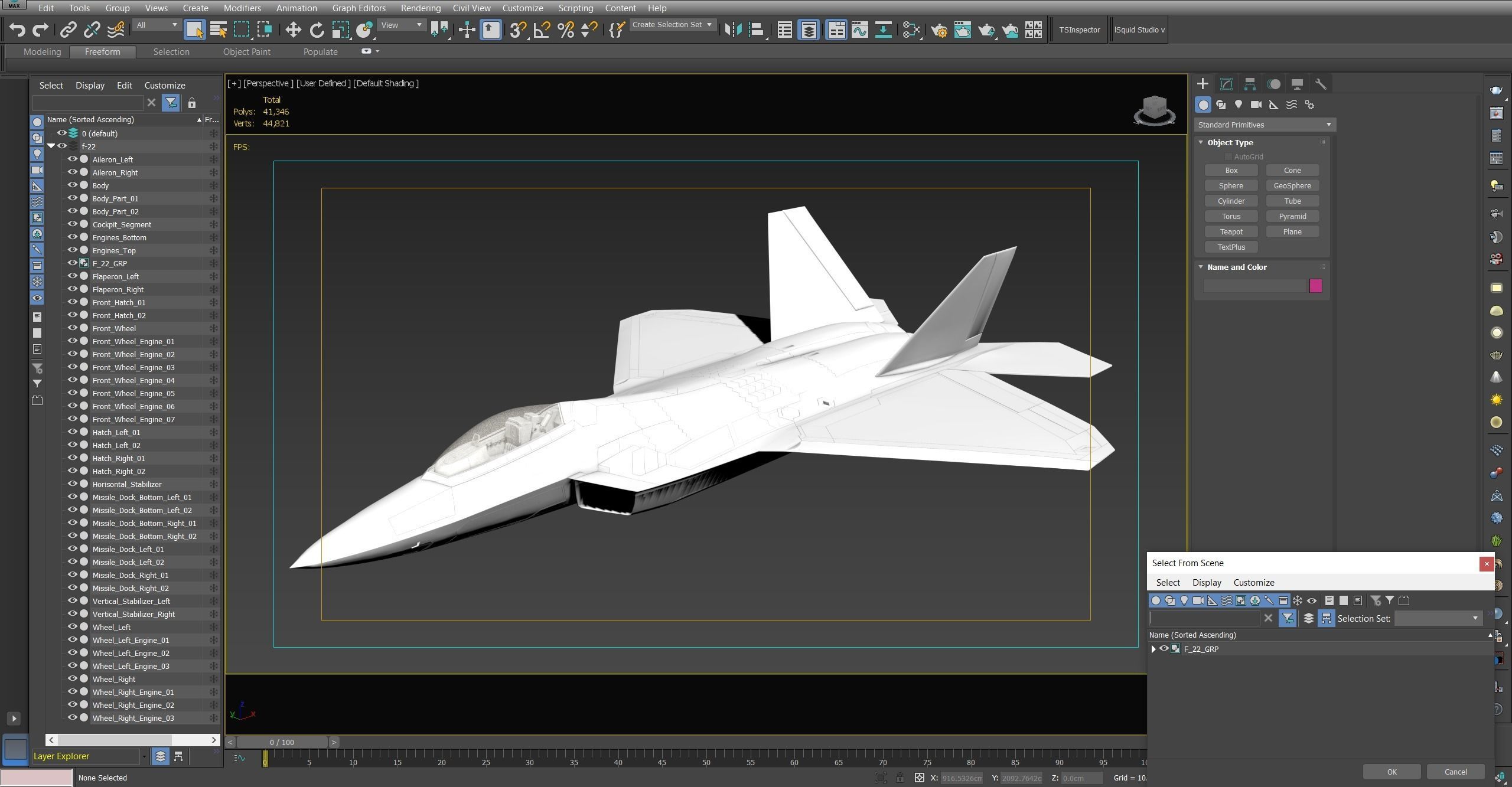 F 22 Raptor Low-poly 3D model_36