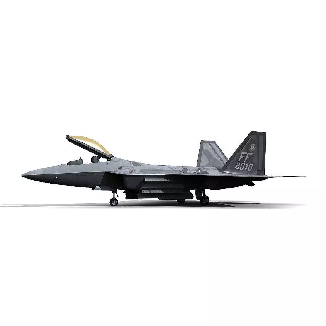 F 22 Raptor Low-poly 3D model_0