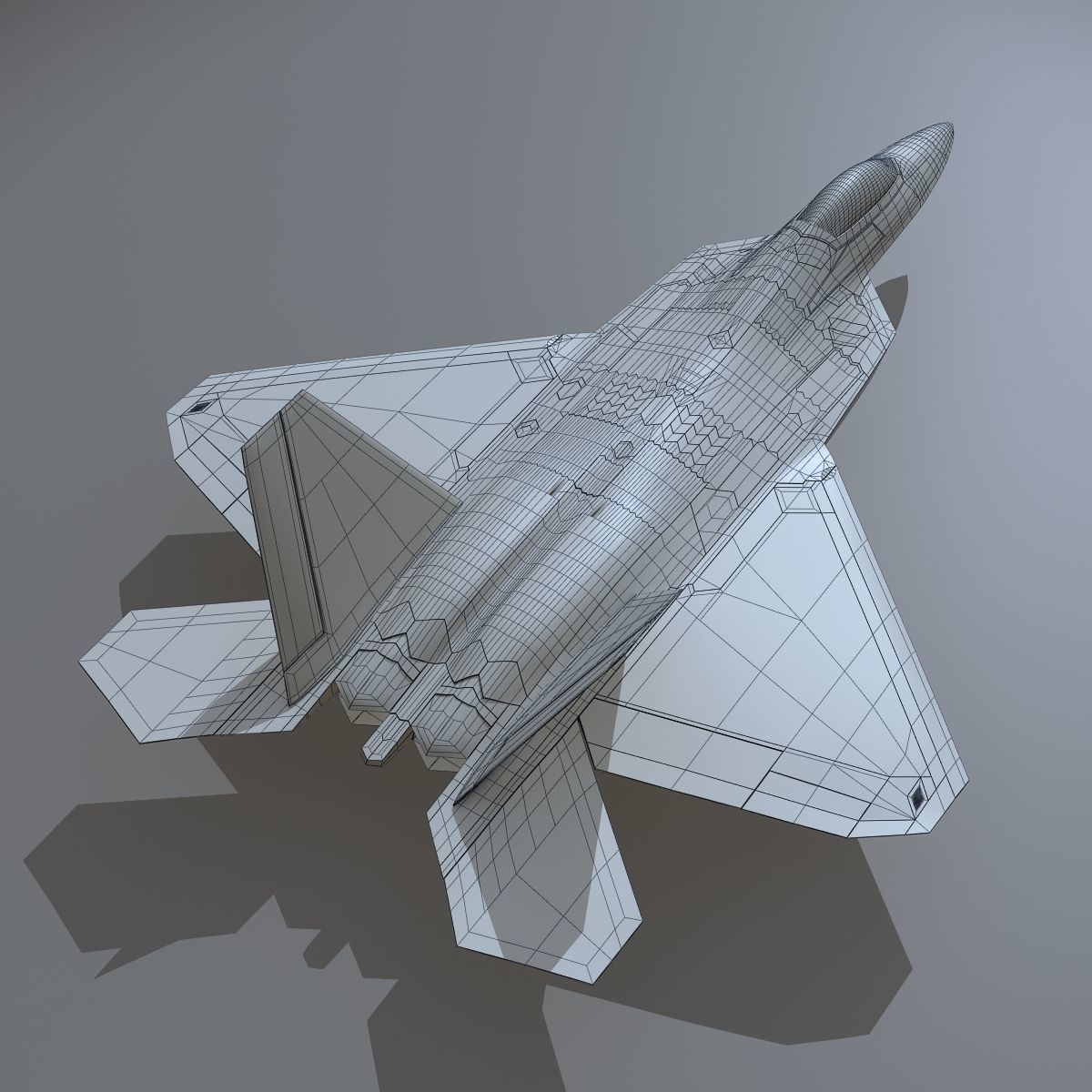 F 22 Raptor Low-poly 3D model_33