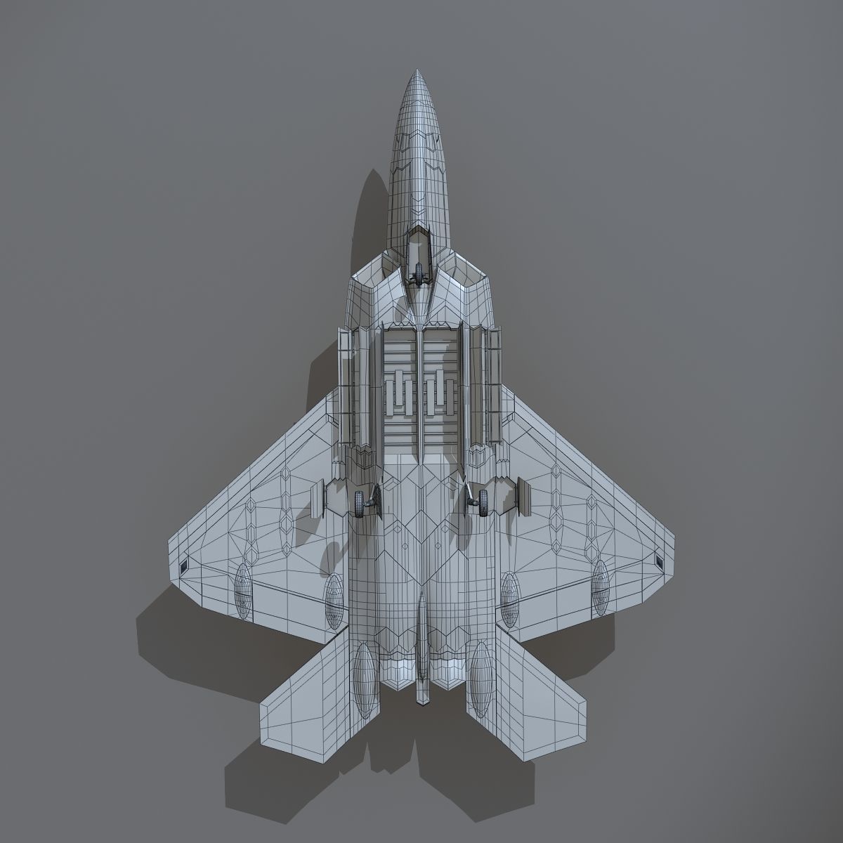 F 22 Raptor Low-poly 3D model_32
