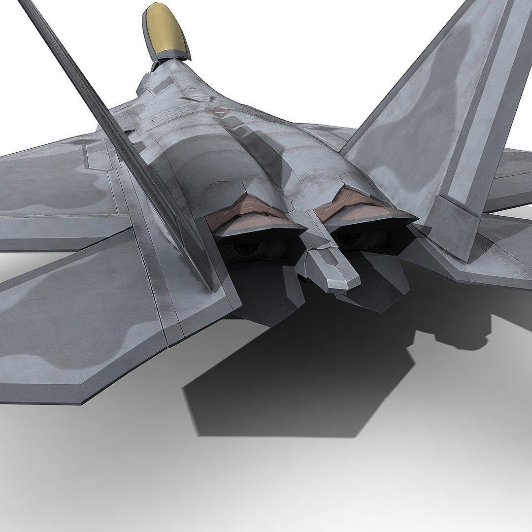 F 22 Raptor Low-poly 3D model_8
