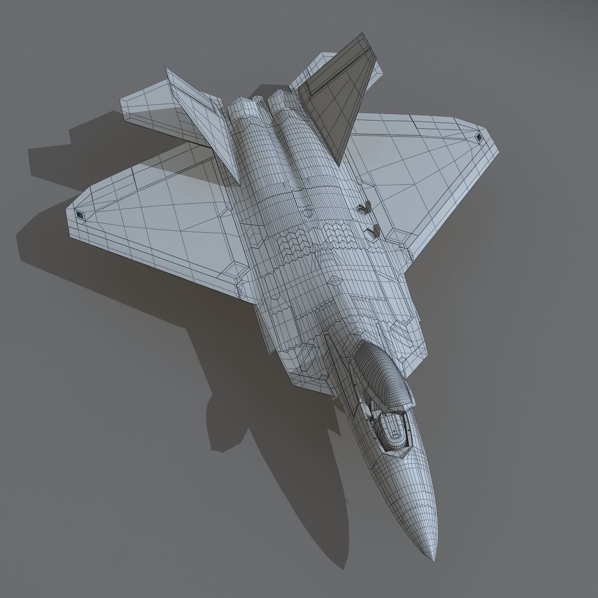 F 22 Raptor Low-poly 3D model_19