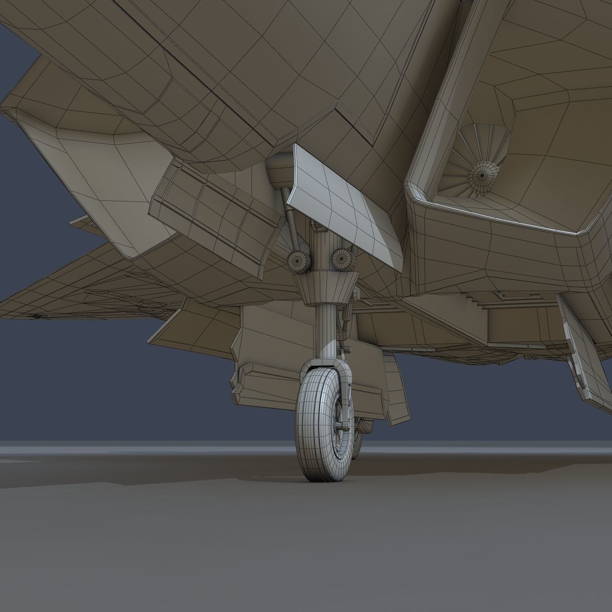 F 22 Raptor Low-poly 3D model_28