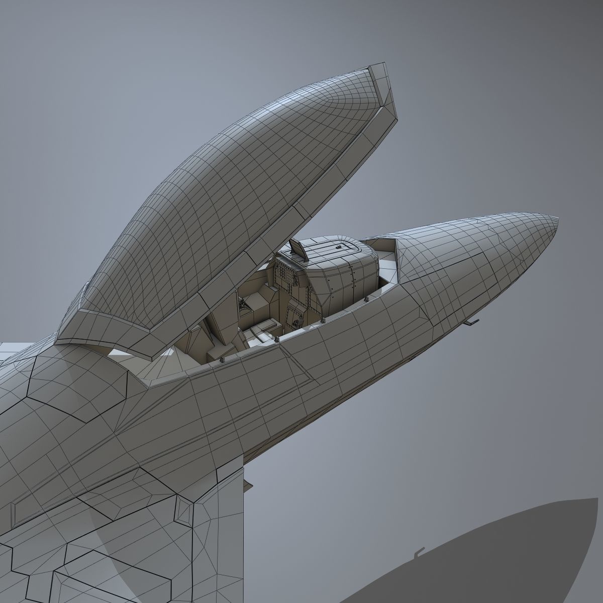 F 22 Raptor Low-poly 3D model_23