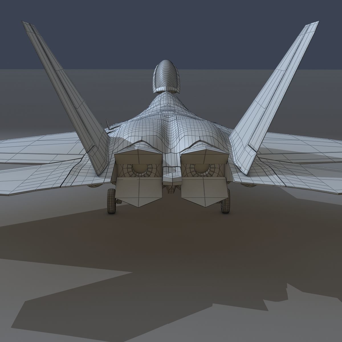 F 22 Raptor Low-poly 3D model_30