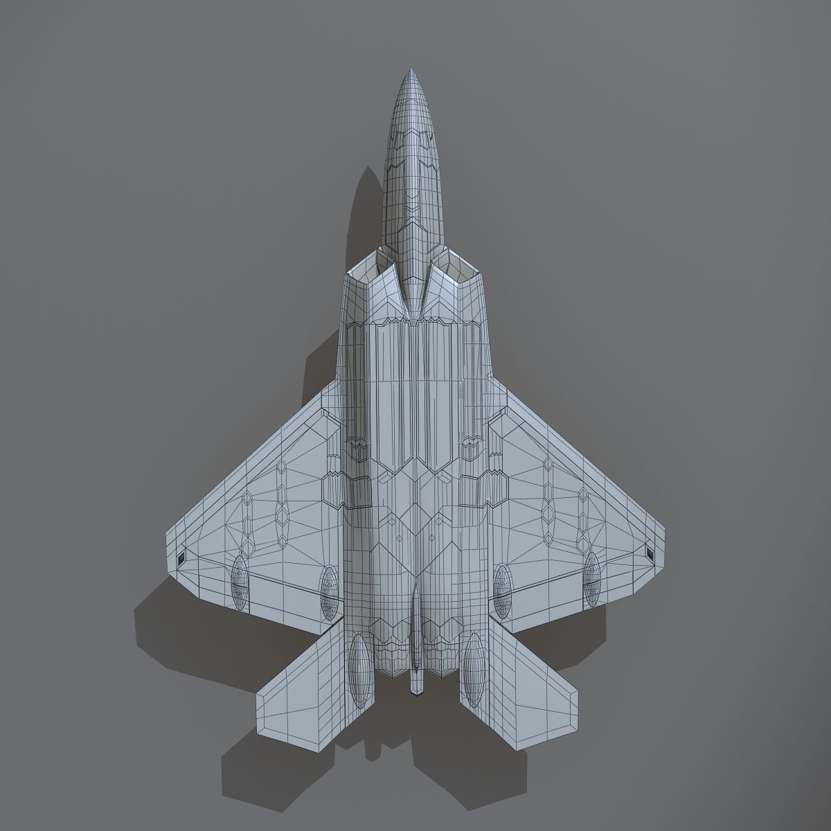 F 22 Raptor Low-poly 3D model_31