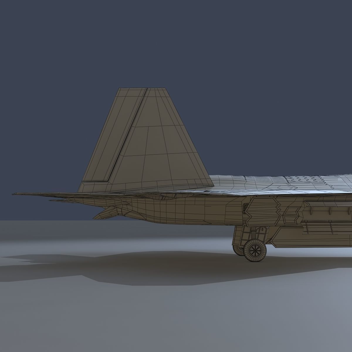 F 22 Raptor Low-poly 3D model_20