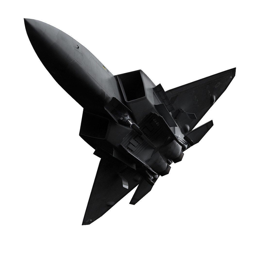 F 22 Raptor Low-poly 3D model_11