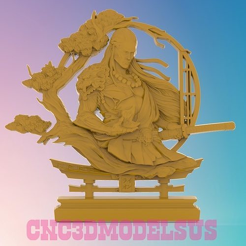 Samurai 3D MODEL STL FILE FOR CNC ROUTER LASER 3D print model