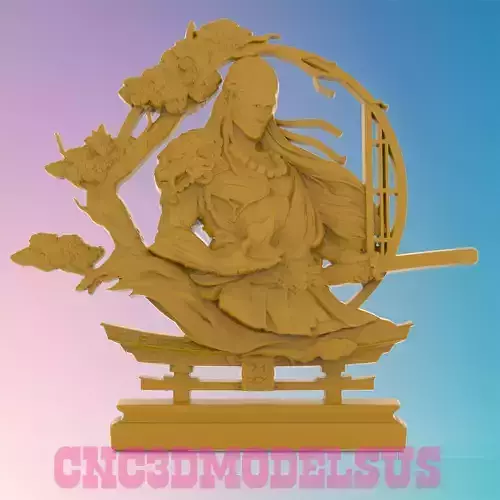Samurai 3D MODEL STL FILE FOR CNC ROUTER LASER