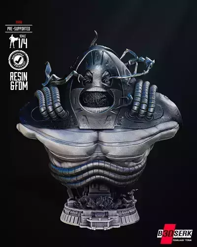 B3DSERK Antimonitor Bust Tested for 3D printing