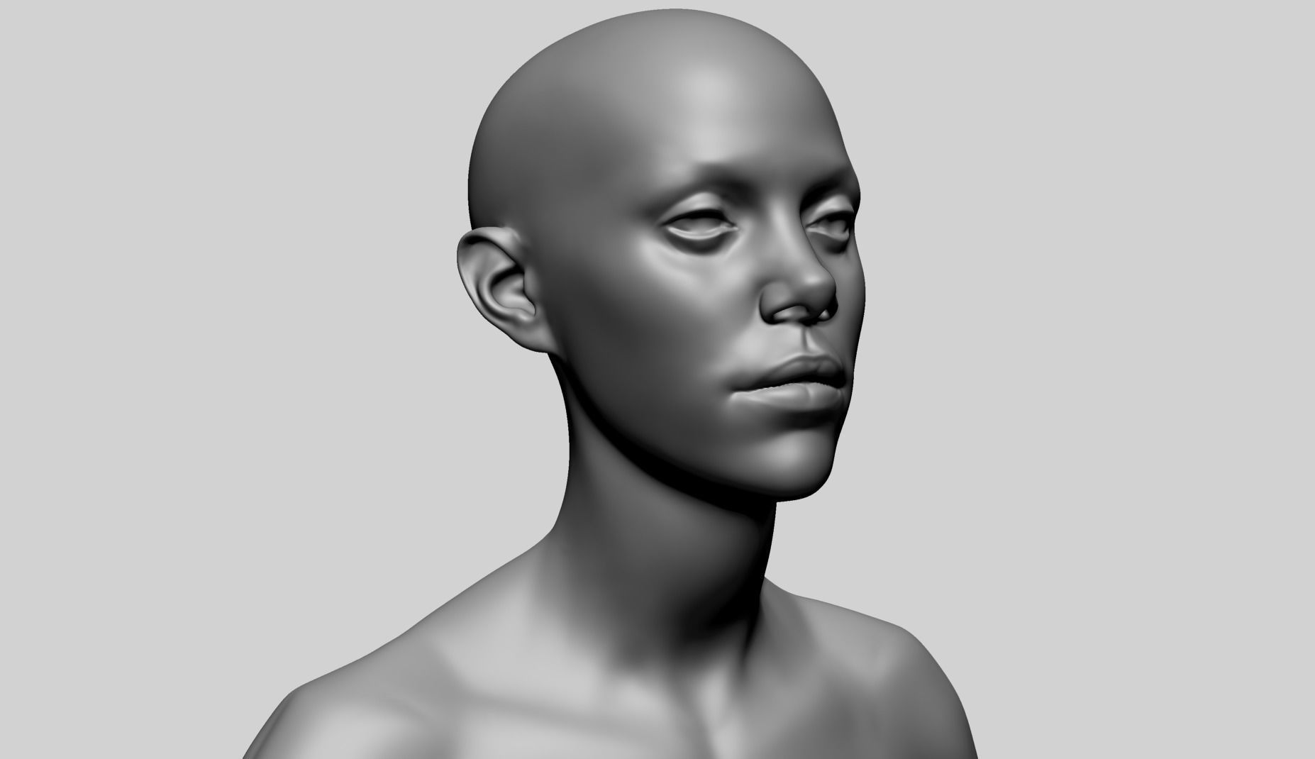 Female Upper Body 3D model_11