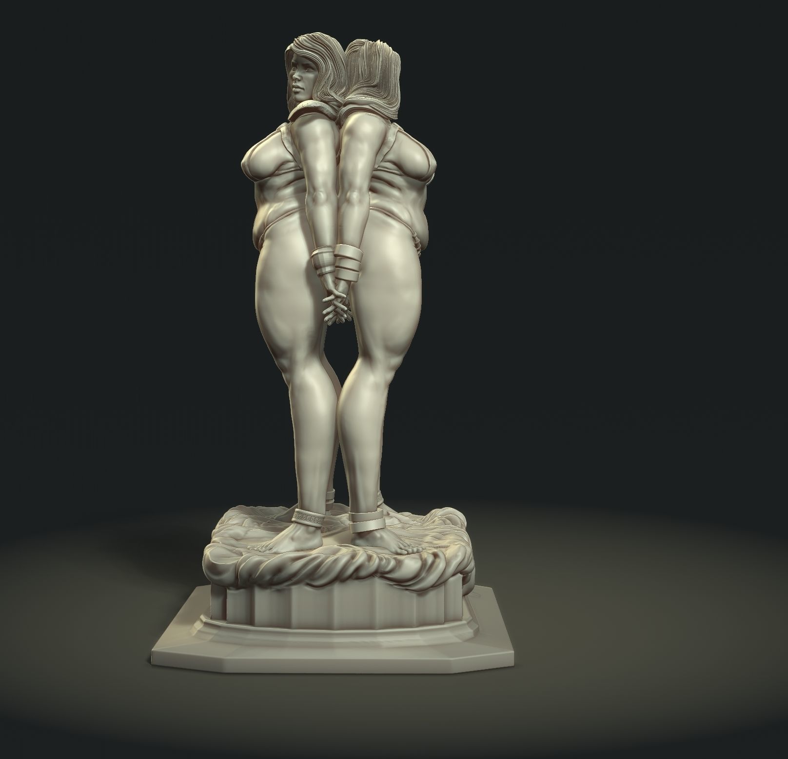 Gemini goddess 3D print model_3