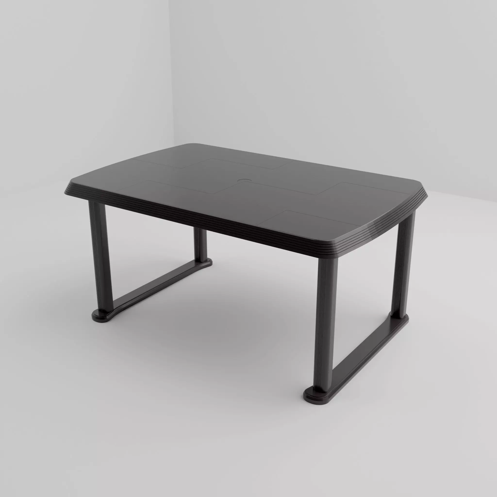 Plastic Dining Table for interior design 3D model_0