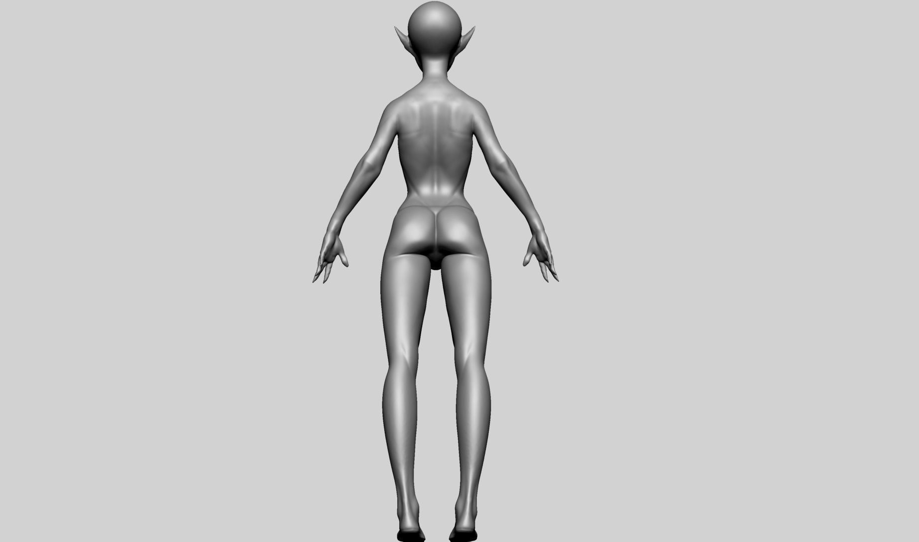 Stylized Female Anatomy C 3D model_8