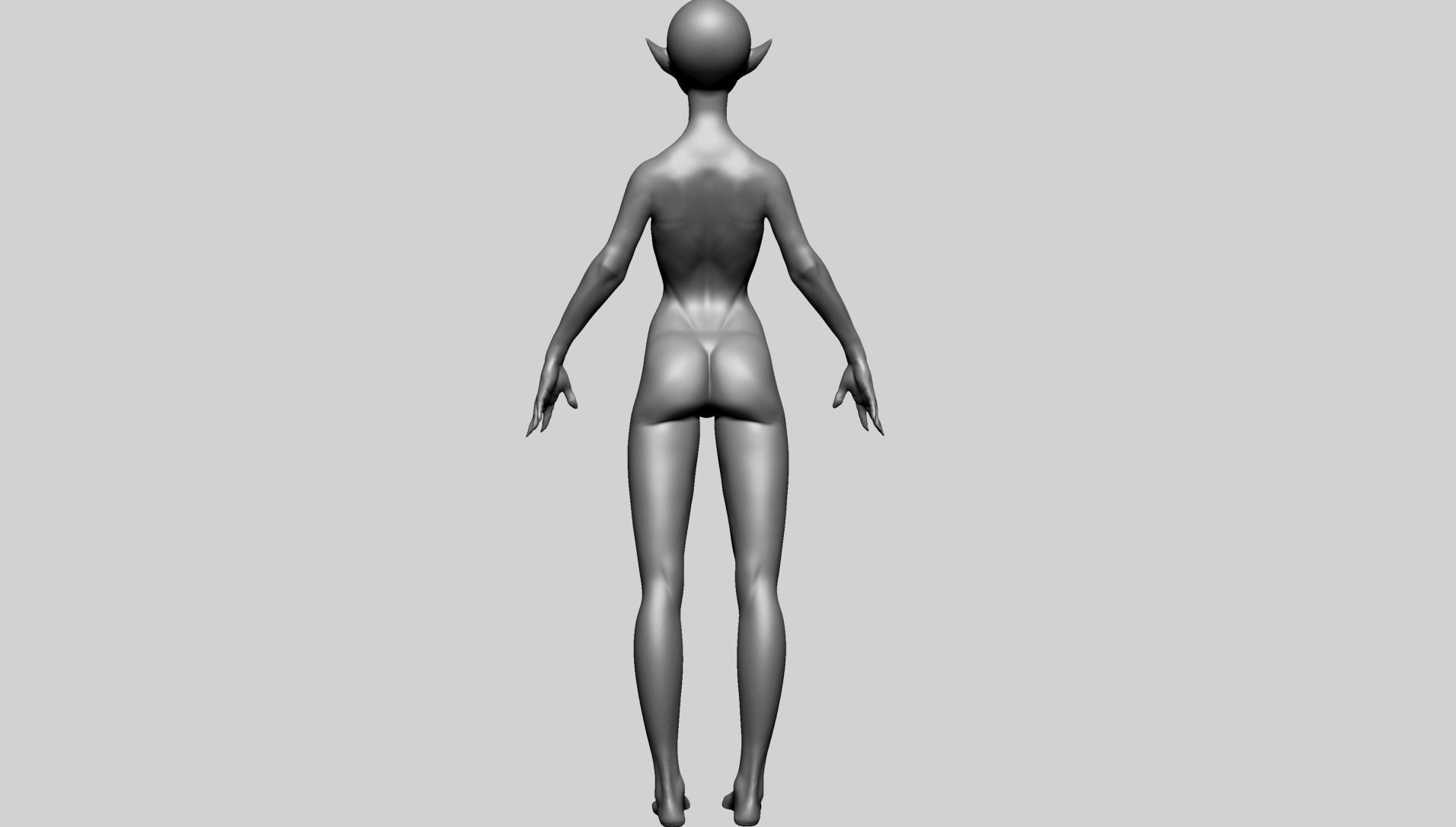 Stylized Female Anatomy C 3D model_3