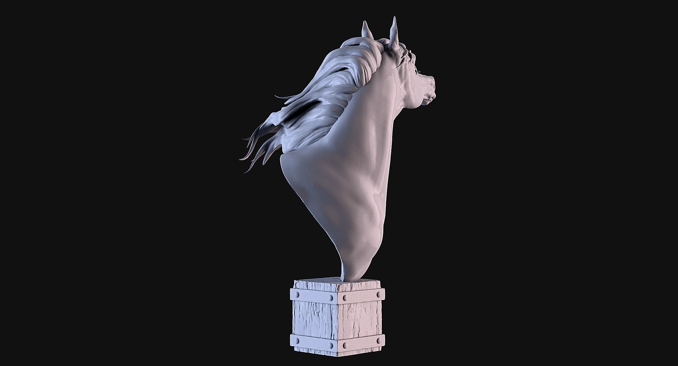 Arabian Horse Head 3D print model_4