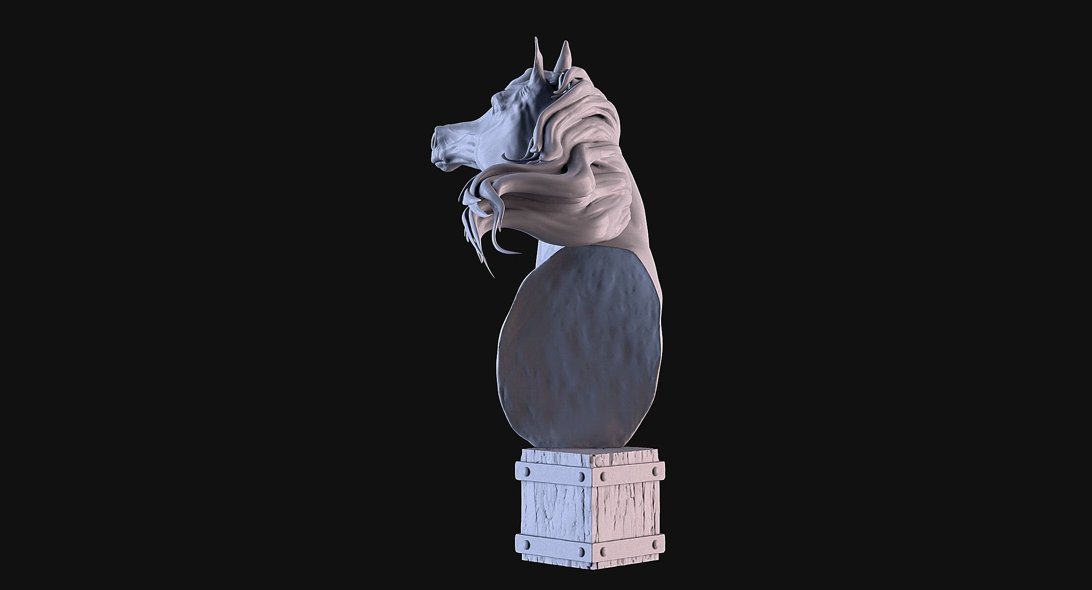 Arabian Horse Head 3D print model_6