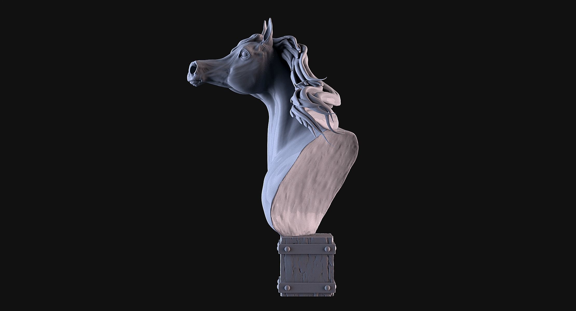 Arabian Horse Head 3D print model_7