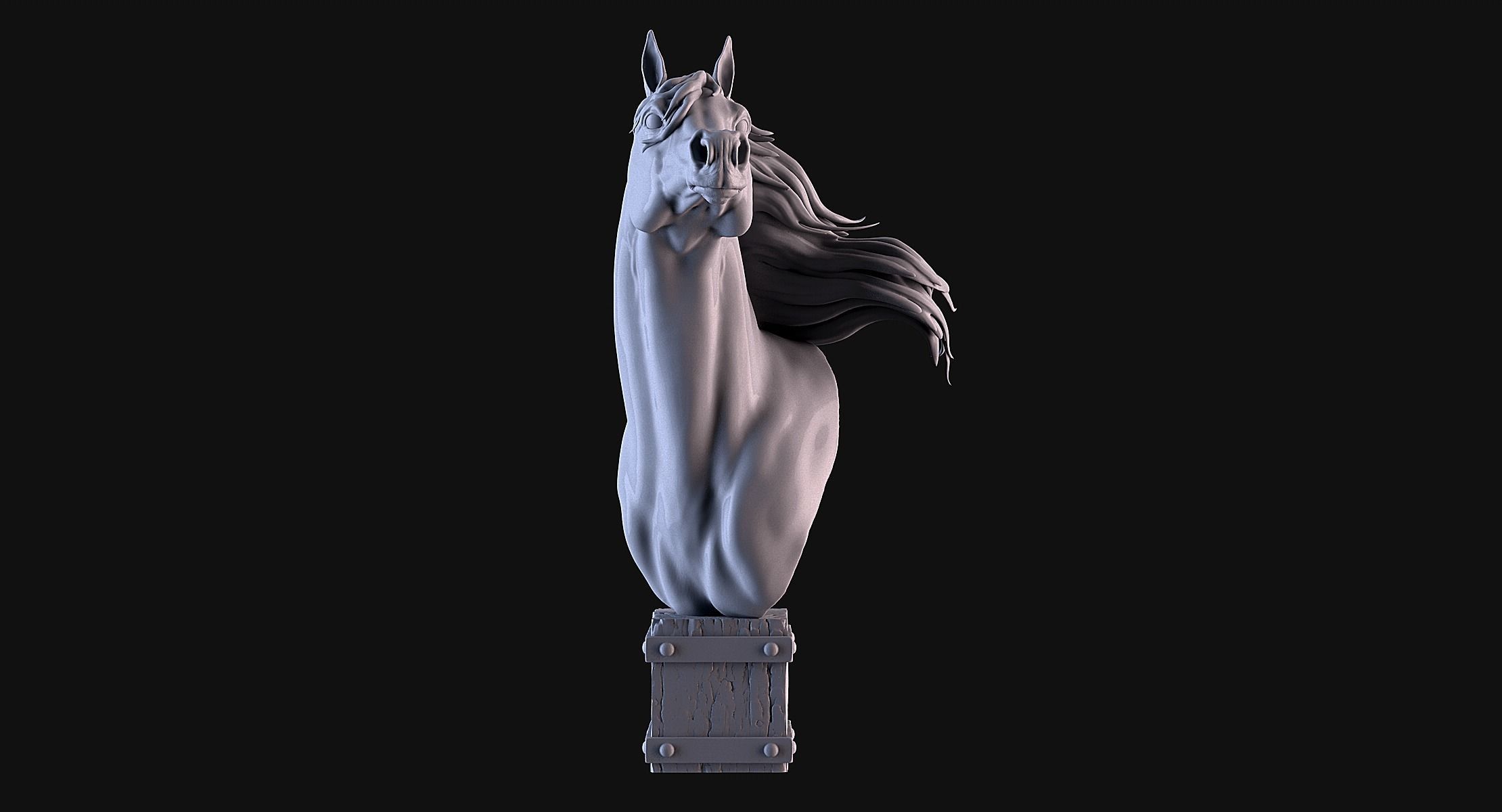 Arabian Horse Head 3D print model_1