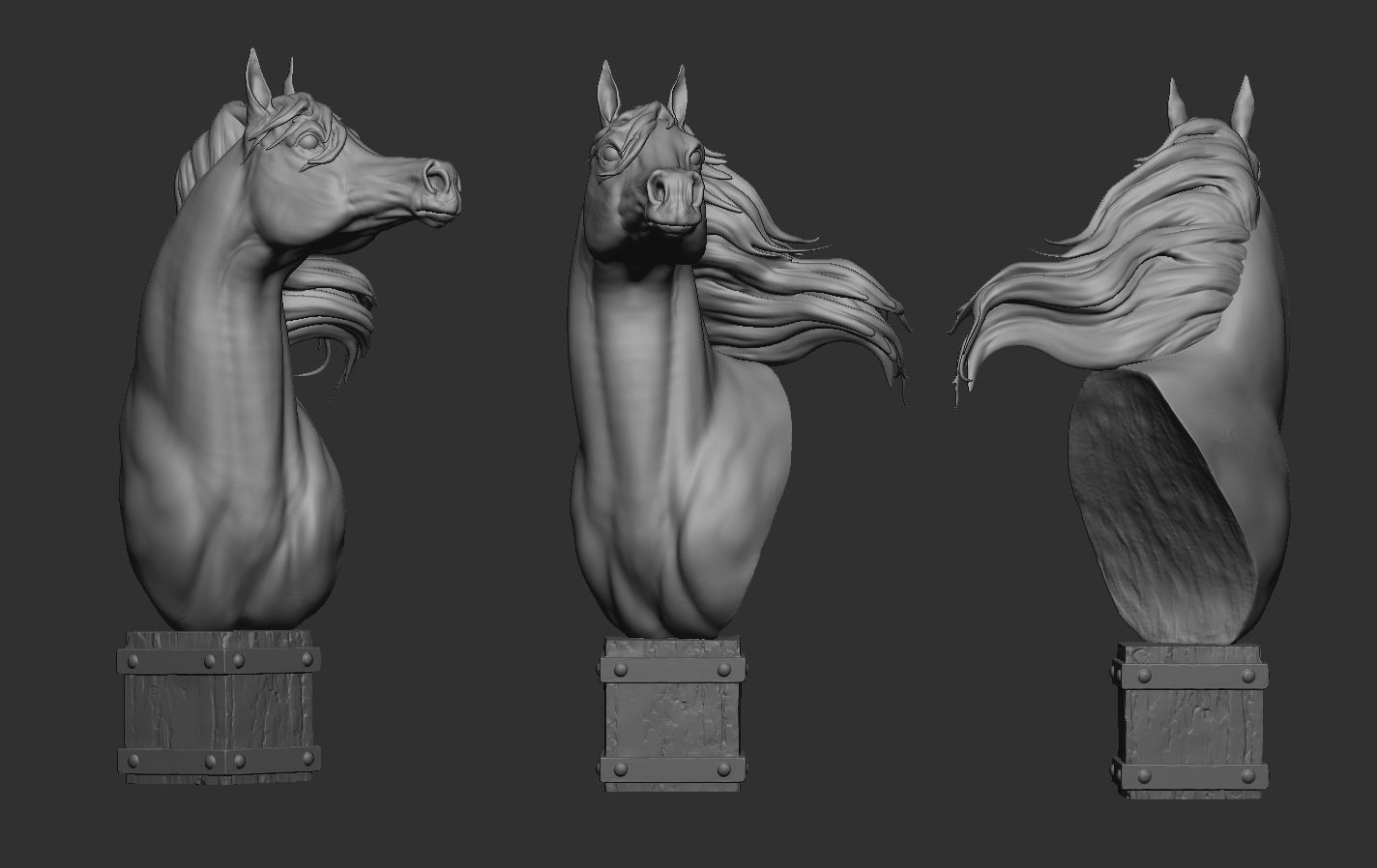 Arabian Horse Head 3D print model_9