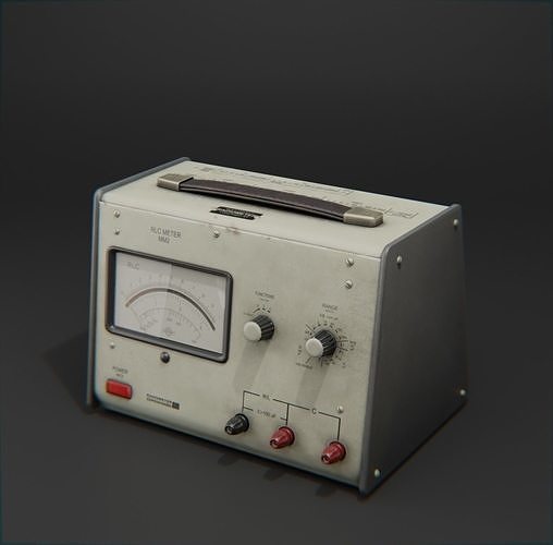 Vintage Military Radio Electric Current Tester Low-poly 3D model
