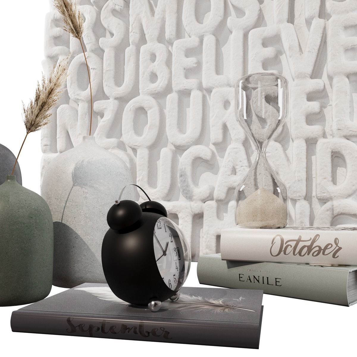 Decorative set 3D model_1