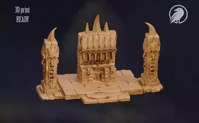 Doom wall Altar with stairs Tabletop Environment