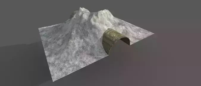 mountain and tunnel 3d model